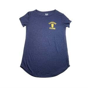 The Print Shop Women's Blue "Caffeine Please" Tshirt - S